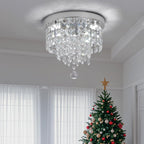 Modern Chrome Crystal Kitchen Ceiling Light 30CM LED