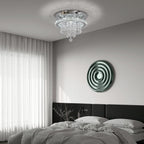 Modern Chrome Crystal Kitchen Ceiling Light 30CM LED