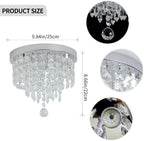 Modern Chrome Crystal Kitchen Ceiling Light 30CM LED