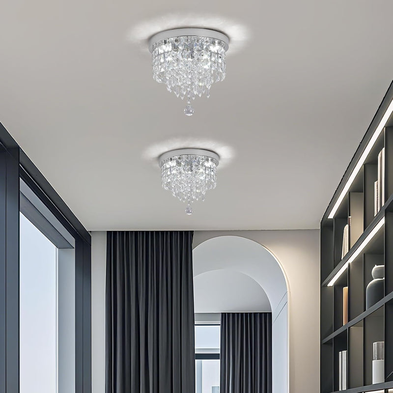 Modern Chrome Crystal Kitchen Ceiling Light 30CM LED
