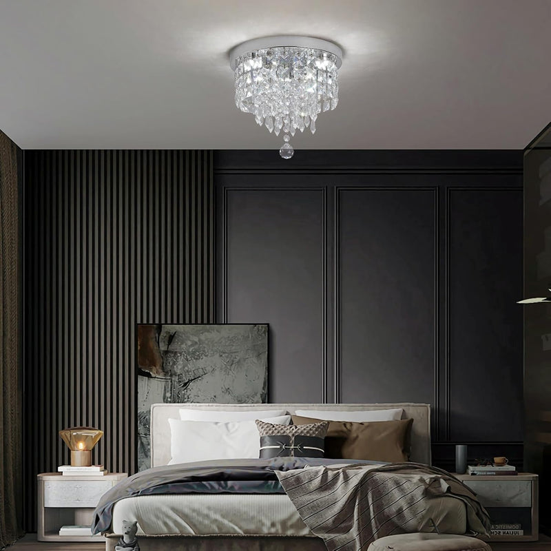 Modern Chrome Crystal Kitchen Ceiling Light 30CM LED