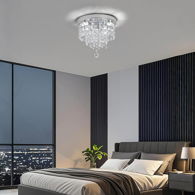 Modern Chrome Crystal Kitchen Ceiling Light 30CM LED