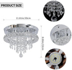 Modern Chrome Crystal Kitchen Ceiling Light 30CM LED