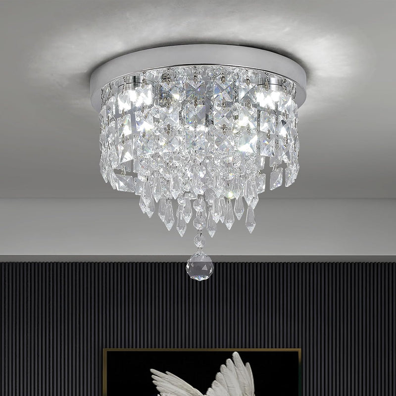 Modern Chrome Crystal Kitchen Ceiling Light 30CM LED