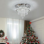 Modern Chrome Crystal Kitchen Ceiling Light 30CM LED