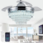 Modern Crystal Chandelier Ceiling Fan with Light 42