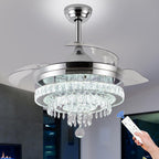 Modern Crystal Chandelier Ceiling Fan with Light 42