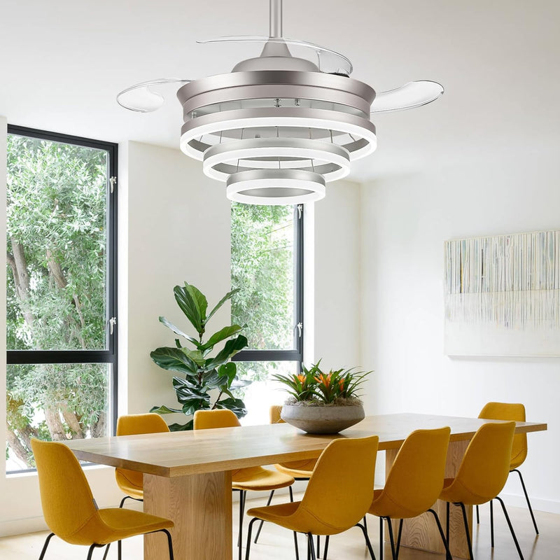 Modern Crystal Chandelier Ceiling Fan with Light 42