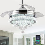 Modern Crystal Chandelier Ceiling Fan with Light 42