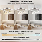 Modern Crystal Chandelier Ceiling Fan with Light 42