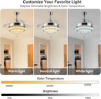 Modern Crystal Chandelier Ceiling Fan with Light 42