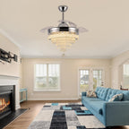 Modern Crystal Chandelier Ceiling Fan with Light 42