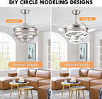 Modern Crystal Chandelier Ceiling Fan with Light 42