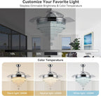 Modern Crystal Chandelier Ceiling Fan with Light 42