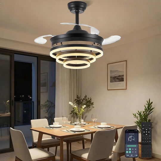 Chandelier Ceiling Fan with Lights and Remote 36