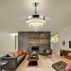 Modern Crystal Chandelier Ceiling Fan with Light 42