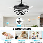 Modern Crystal Chandelier Ceiling Fan with Light 42