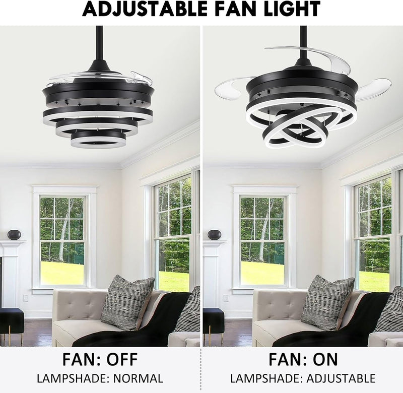 Modern Crystal Chandelier Ceiling Fan with Light 42