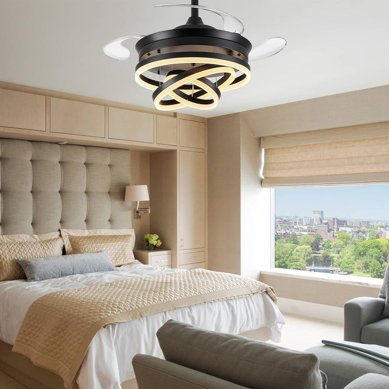 Modern Crystal Chandelier Ceiling Fan with Light 42