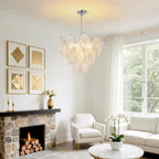 Modern Crystal Chandelier Chrome Round Glass Pendant Light