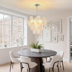 Modern Crystal Chandelier Chrome Round Glass Pendant Light