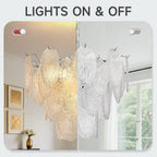 Modern Crystal Chandelier Chrome Round Glass Pendant Light