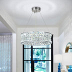 Modern Crystal Chandelier for Dining Room LED Chrome