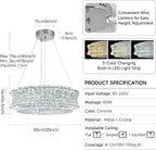 Modern Crystal Chandelier for Dining Room LED Chrome
