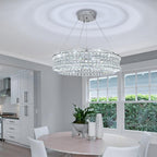 Modern Crystal Chandelier for Dining Room LED Chrome