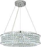 Modern Crystal Chandelier for Dining Room LED Chrome
