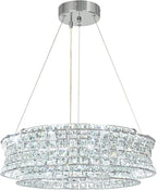 Modern Crystal Chandelier for Dining Room LED Chrome
