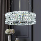 Modern Crystal Chandelier for Dining Room LED Chrome