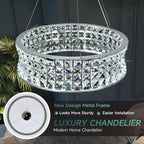 Modern Crystal Chandelier for Dining Room LED Chrome