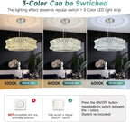 Modern Crystal Chandelier for Dining Room LED Chrome