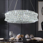 Modern Crystal Chandelier for Dining Room LED Chrome