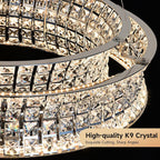 Modern Crystal Chandelier for Dining Room LED Chrome