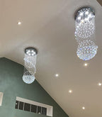 Modern Crystal Chandelier Lighting Clear K9 Glass Ceiling