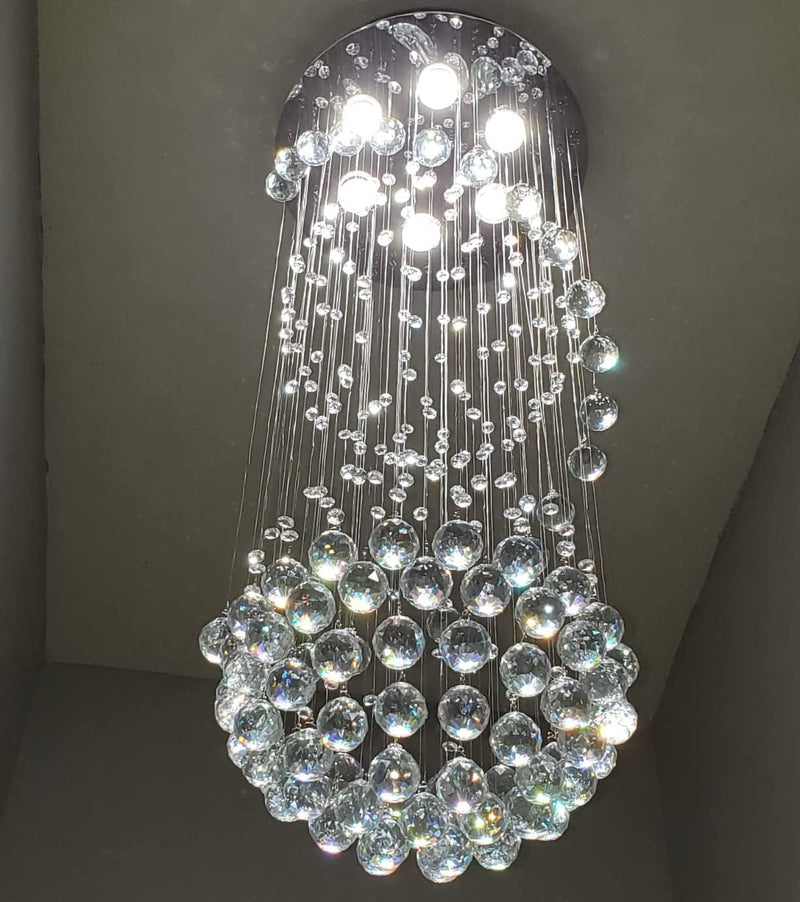 Modern Crystal Chandelier Lighting Clear K9 Glass Ceiling