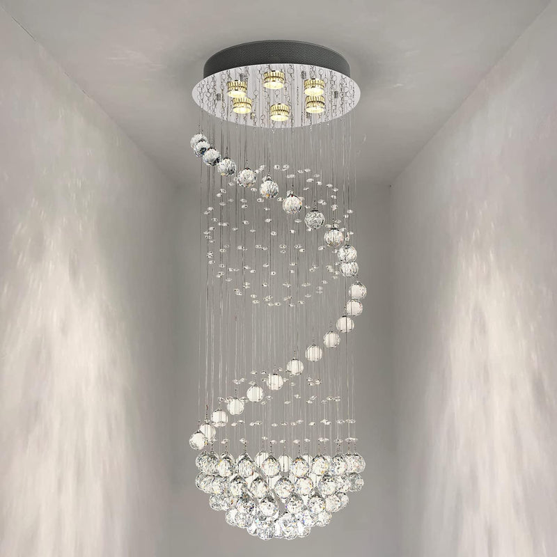 Modern Crystal Chandelier Lighting Clear K9 Glass Ceiling