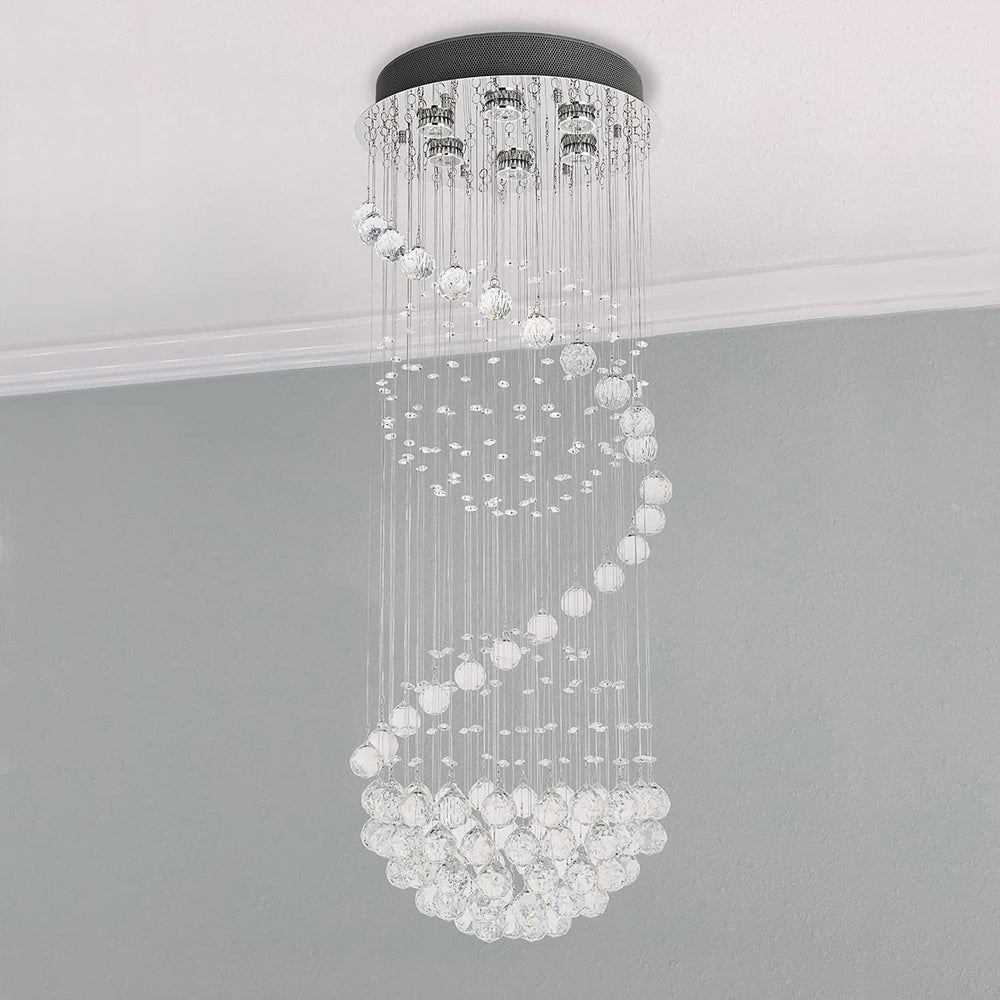 Modern Crystal Chandelier Lighting Clear K9 Glass Ceiling