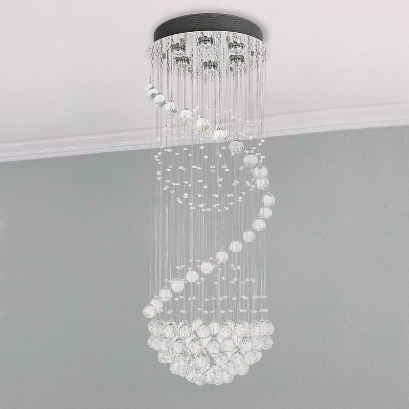 Modern Crystal Chandelier Lighting Clear K9 Glass Ceiling