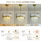 Modern Crystal Chandelier φ Pendant Light Contemporary