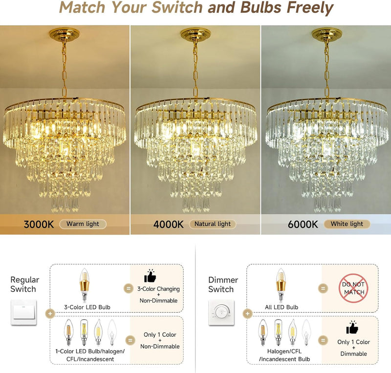 Modern Crystal Chandelier φ Pendant Light Contemporary