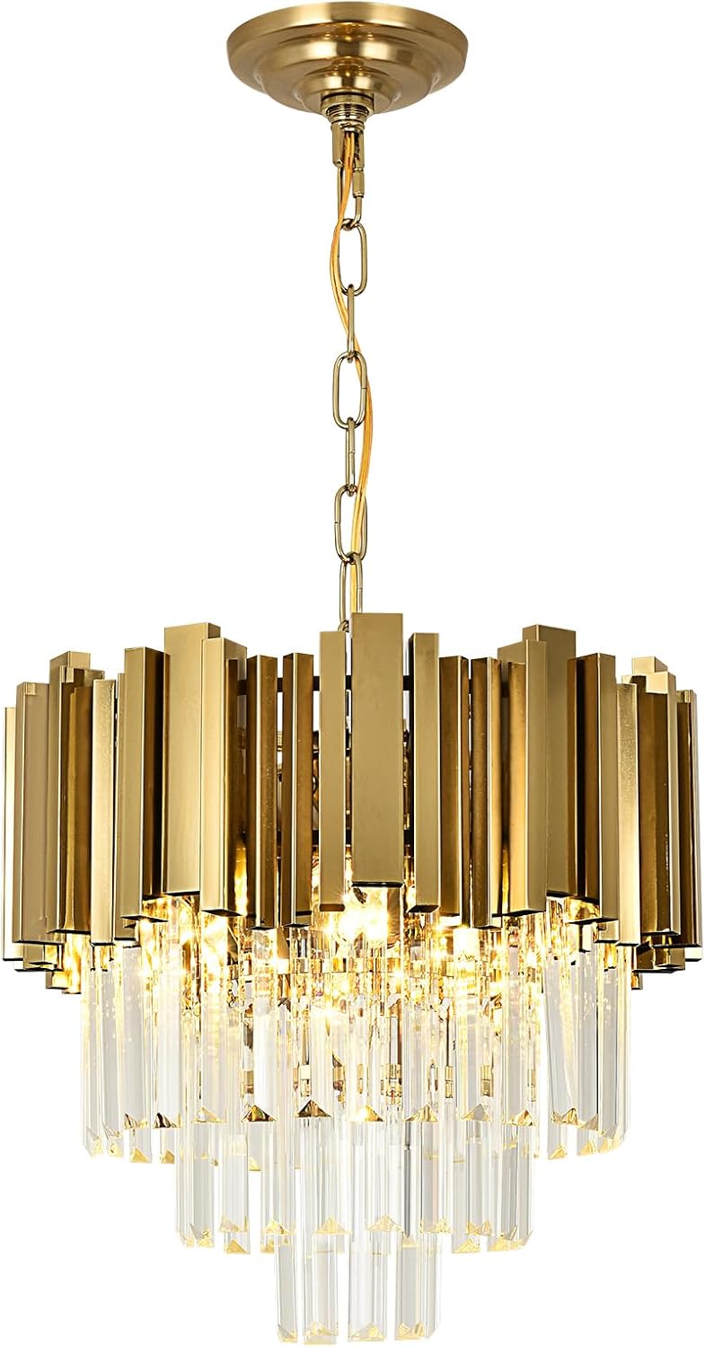 Modern Crystal Chandelier Pendant Light Fixtures Small Lighting