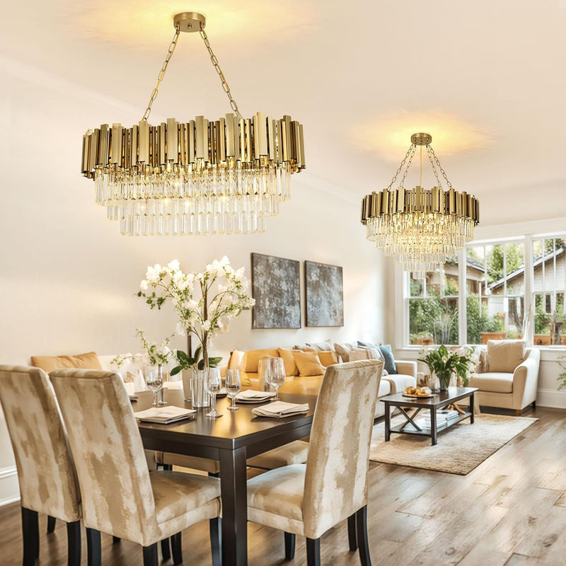 Modern Crystal Chandelier Pendant Light Fixtures Small Lighting