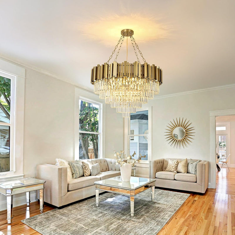Modern Crystal Chandelier Pendant Light Fixtures Small Lighting