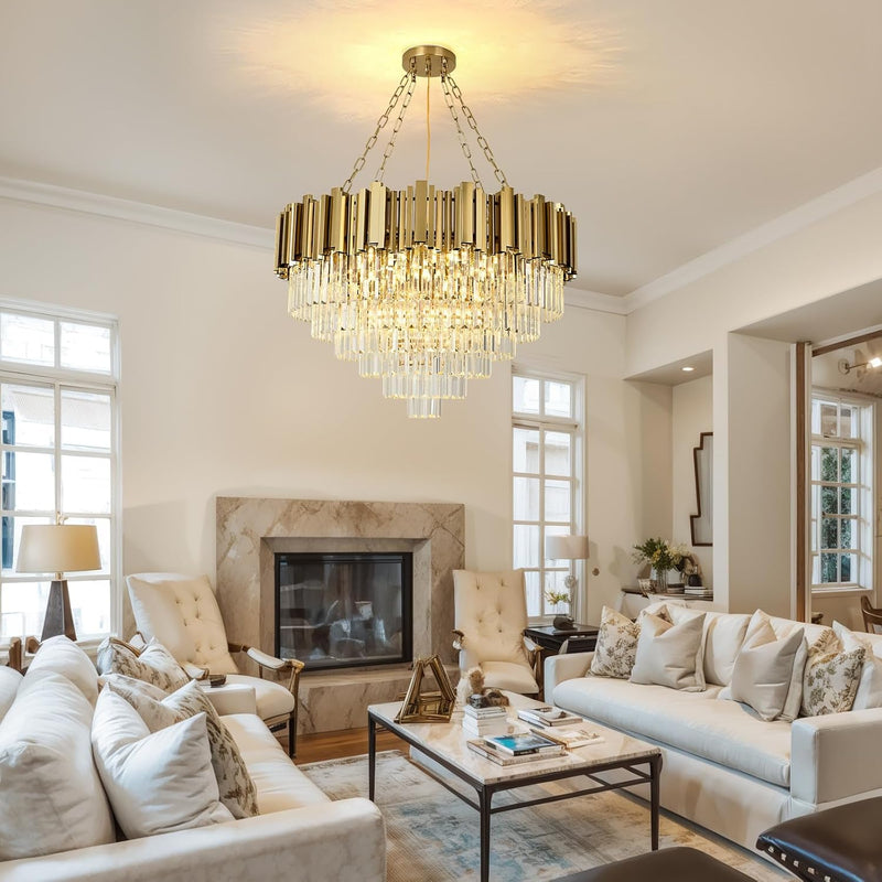 Modern Crystal Chandelier Pendant Light Fixtures Small Lighting