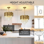 Modern Crystal Chandelier Pendant Light Fixtures Small Lighting