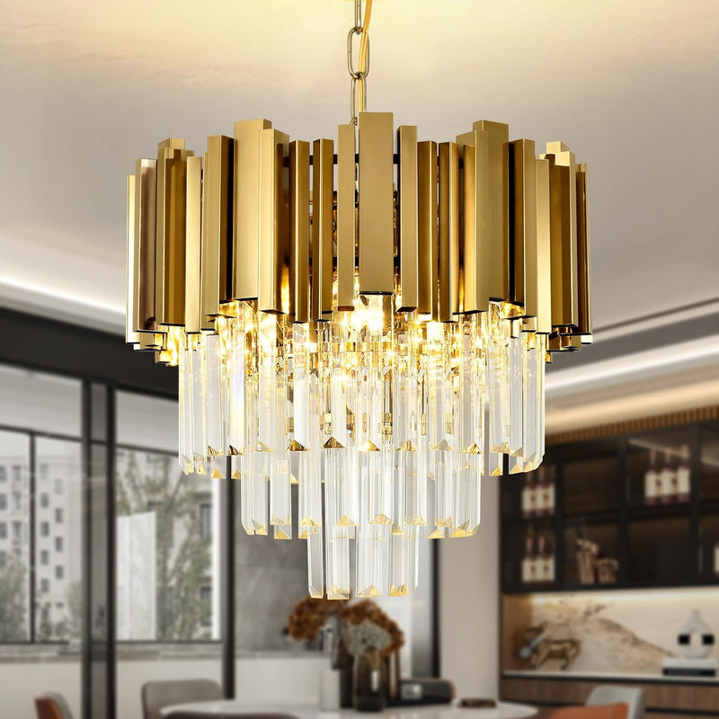 Modern Crystal Chandelier Pendant Light Fixtures Small Lighting
