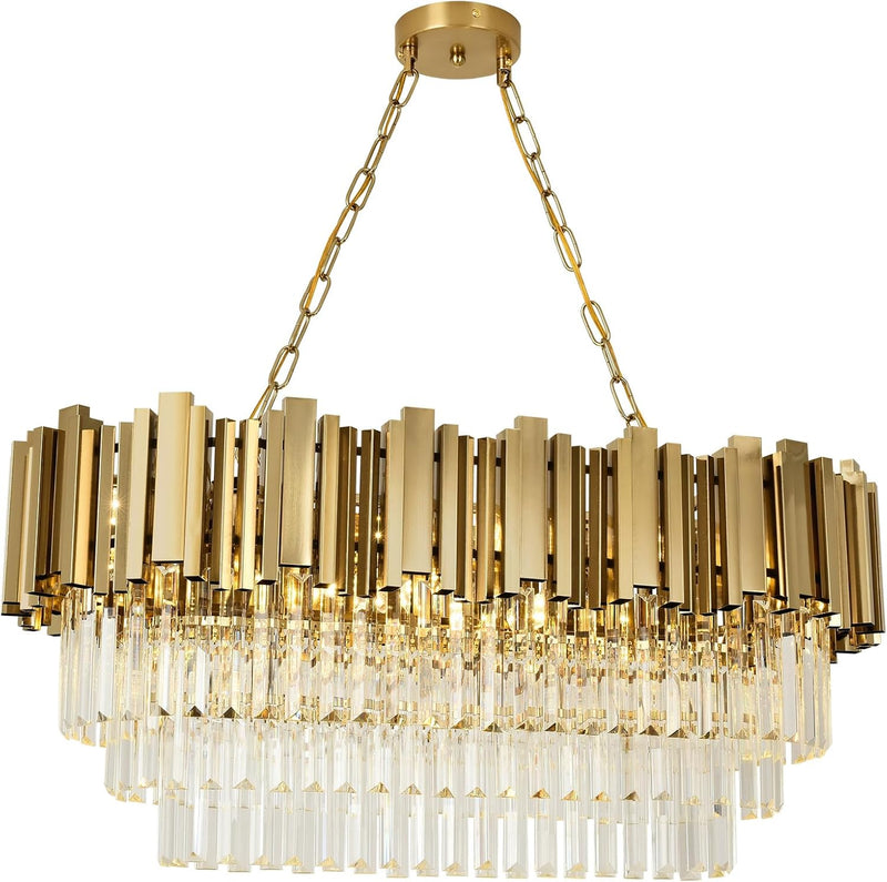 Modern Crystal Chandelier Pendant Light Fixtures Small Lighting